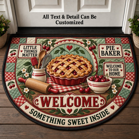Pie Baker Personalized Half Round Mat | 5To9Vibe