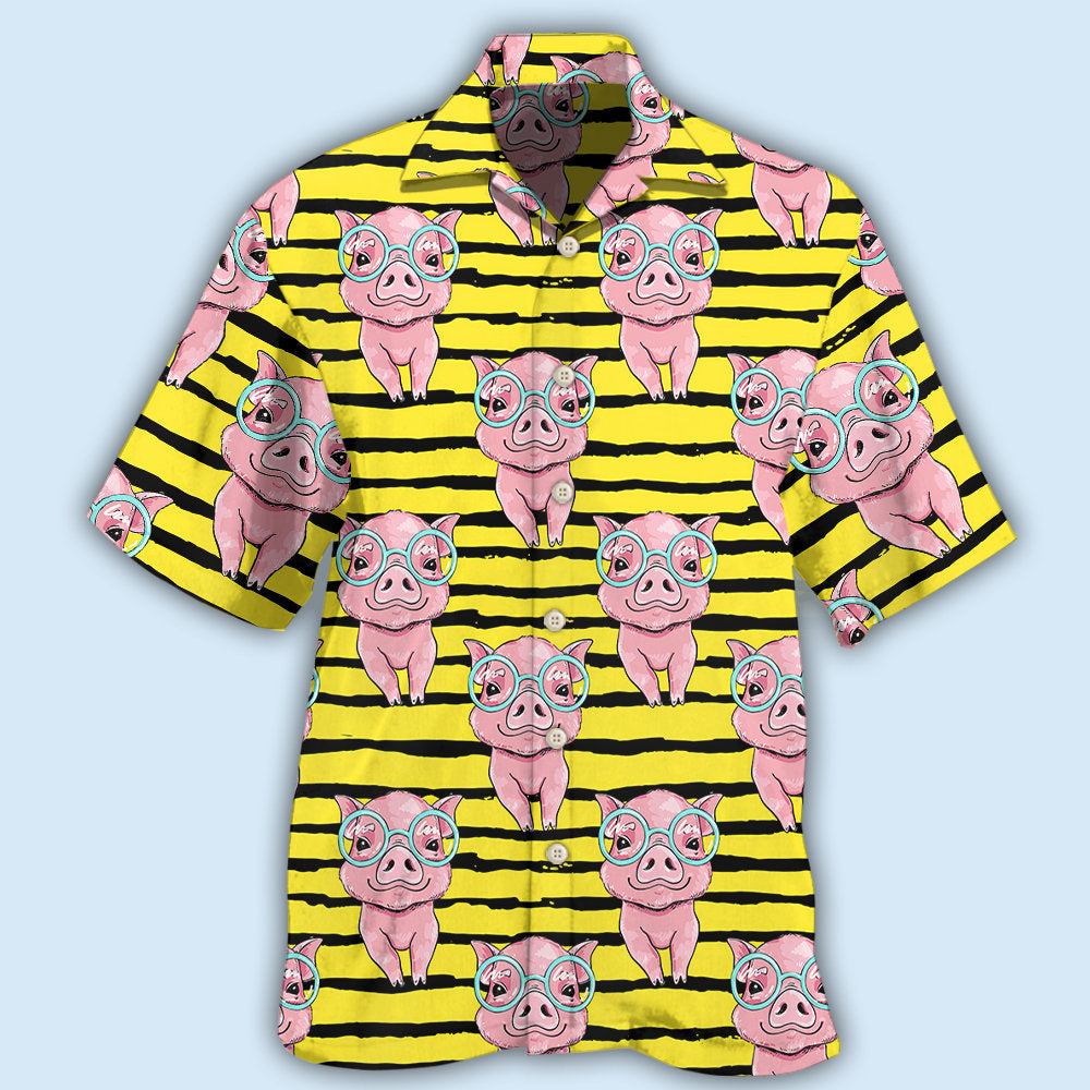 Pig Cartoon - Hawaiian Shirt 