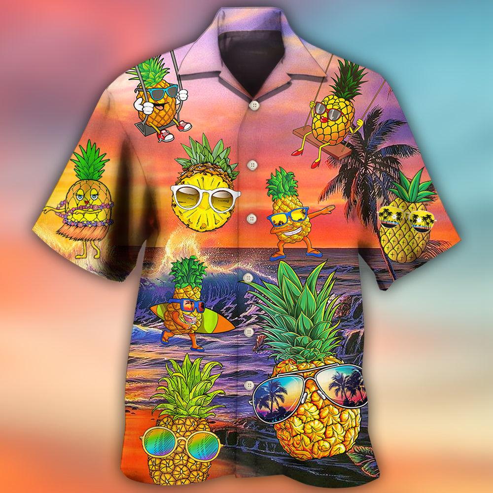 Fruit Pineapple Funny Summer - Hawaiian Shirt 