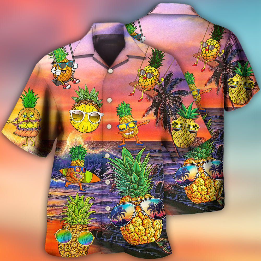 Fruit Pineapple Funny Summer - Hawaiian Shirt 