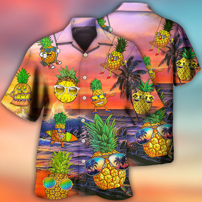 Fruit Pineapple Funny Summer - Hawaiian Shirt 