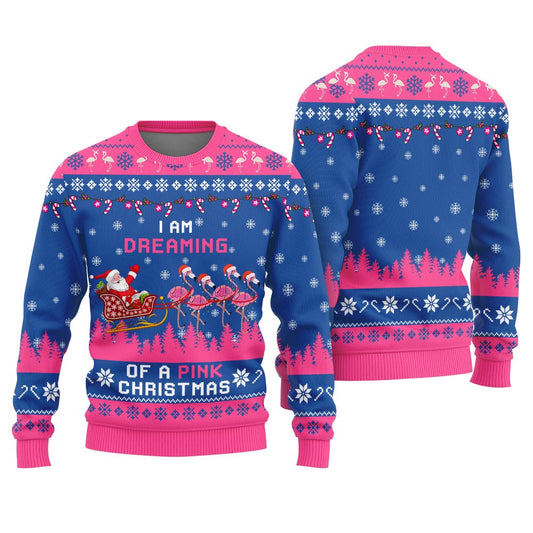 Pink Christmas Flamingo Funny Ugly Xmas Sweaters