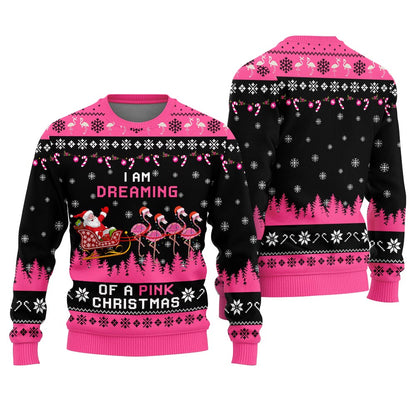 Pink Christmas Flamingo Funny Ugly Xmas Sweaters