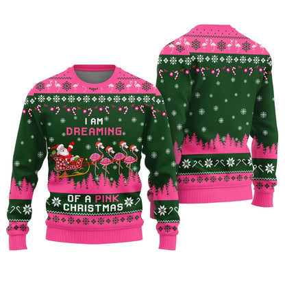 Pink Christmas Flamingo Funny Ugly Xmas Sweaters