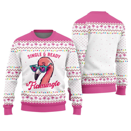 Pinky Flamingo Ugly Christmas Sweater Adults