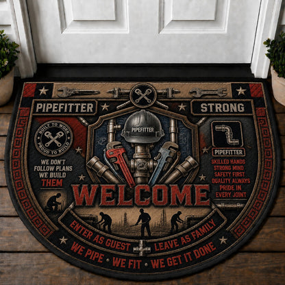 US Military Pride Quilted Print Premium Welcome Mat – Personalized Doormat