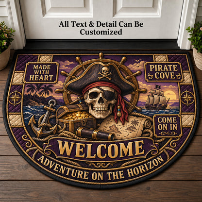 Pirate Cove Personalized Half Round Mat | 5To9Vibe