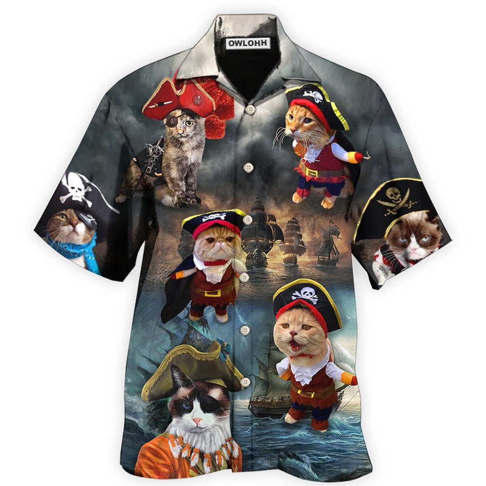 Hawaiian Shirt / Adults / S Cat Pirate Cute Style - Hawaiian Shirt 