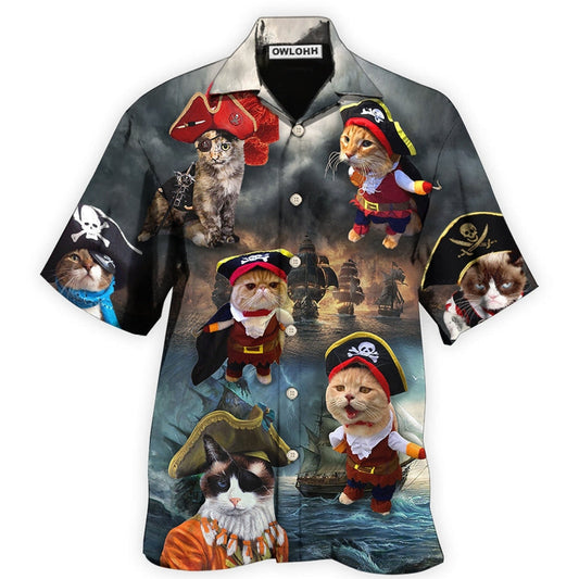 Hawaiian Shirt / Adults / S Cat Pirate Cute Style - Hawaiian Shirt 