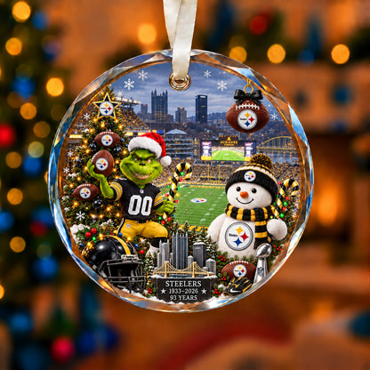 All Football Teams Christmas Vibe Snow Glass Ornament With Gift Box Trending - 5to9vibe