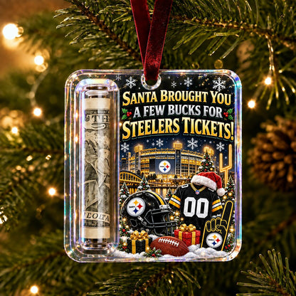 All Football Teams Football Stadium Christmas Money Holder Glass Ornament - 5to9vibe