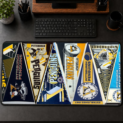 All Hockey Teams Vintage Pennant Anniversary For Fans Desk Mat Mouse Pad Trending - 5to9vibe