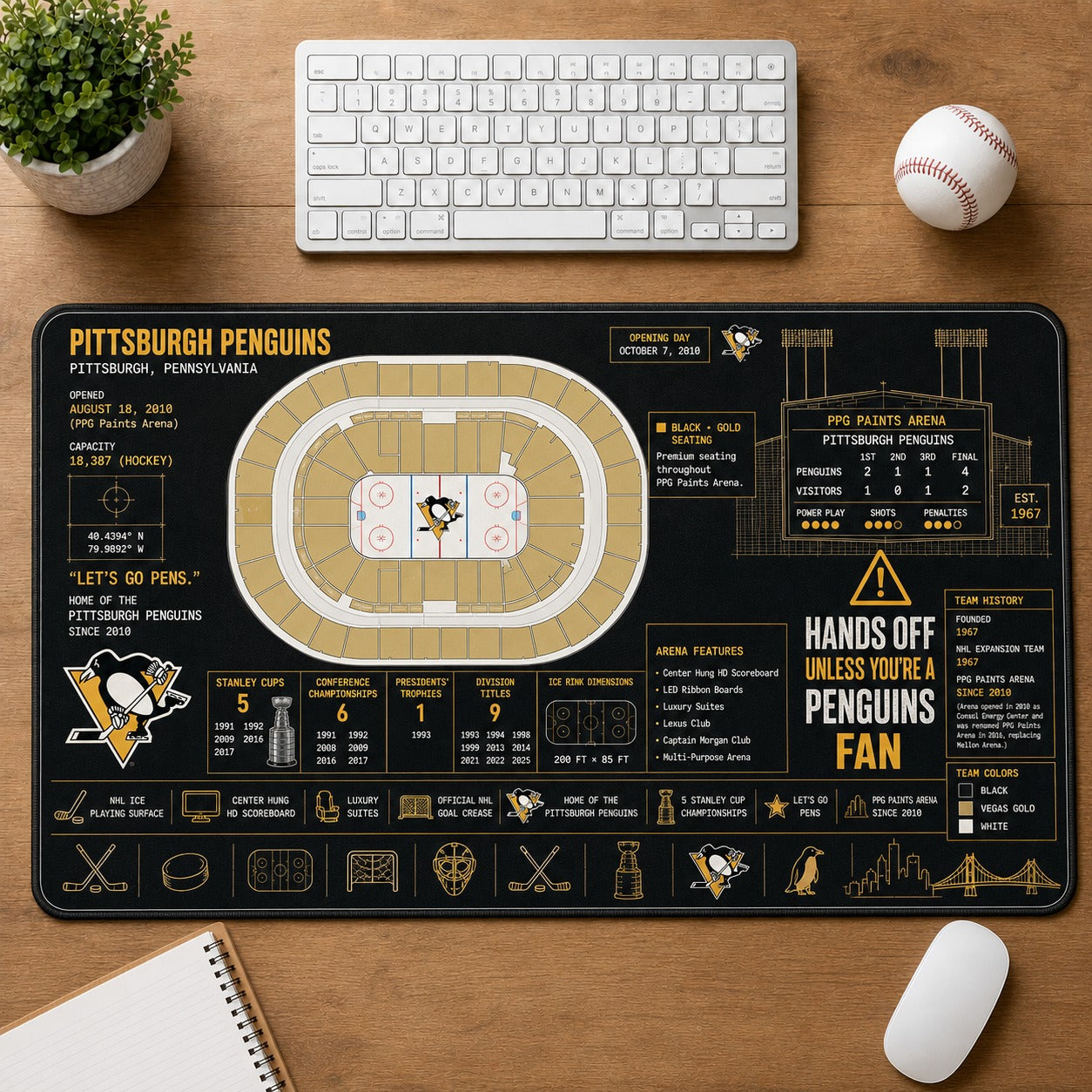 All Hockey Stadiums Arena Blueprint Desk Mat Mouse Pad Plus Size Trending - 5to9vibe