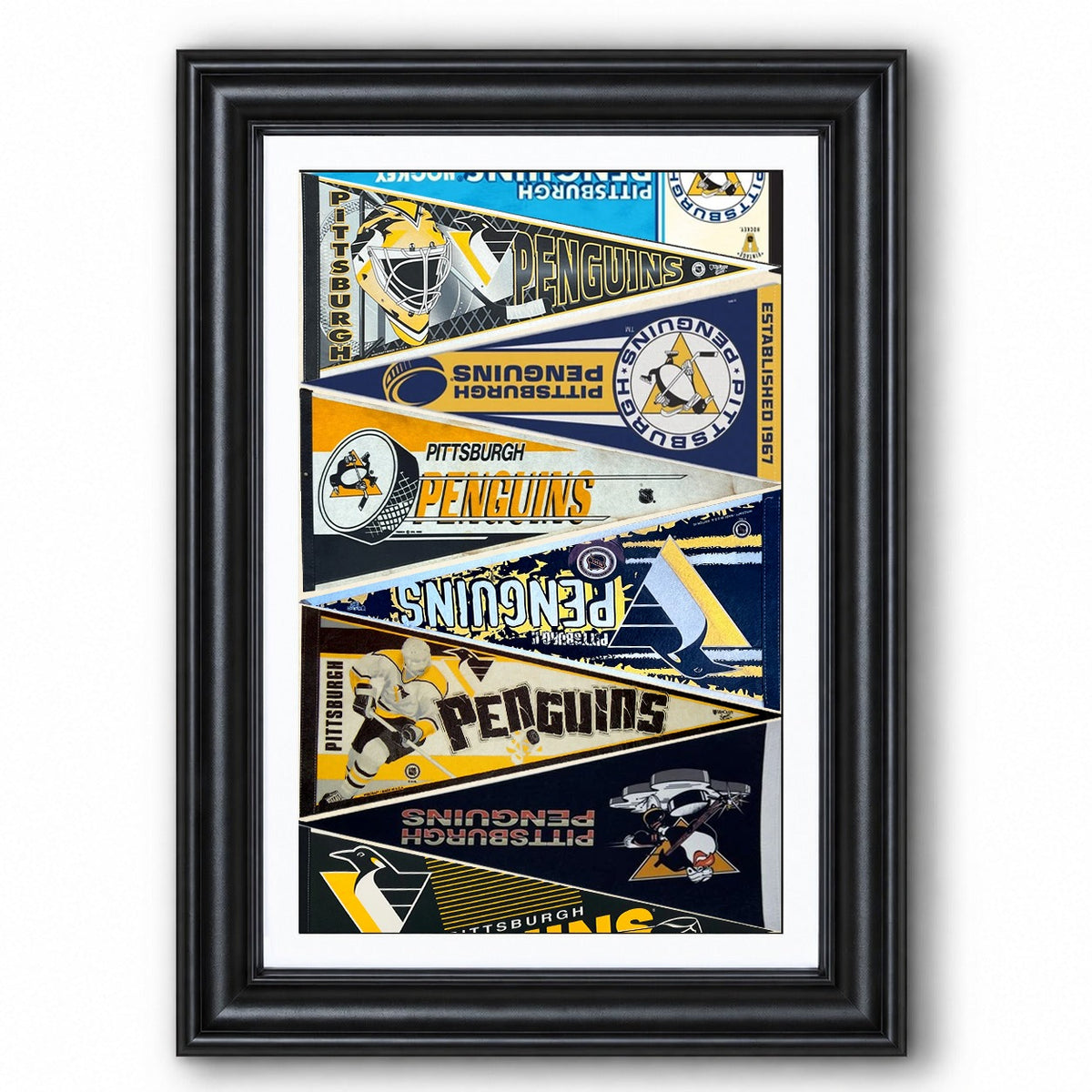All Hockey Teams Vintage Pennant Anniversary For Fans No Frame Vertical Poster - 5to9vibe