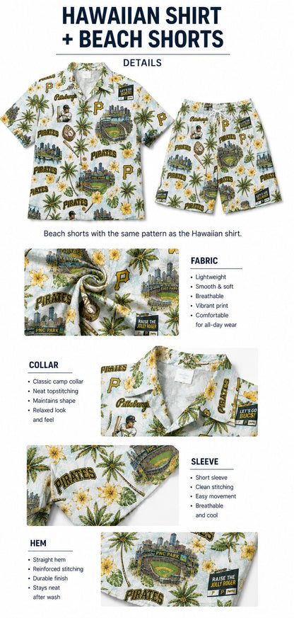 CC Baseball Teams Scenic Pattern Button-Up Unisex Hawaiian Shirt For Men and Women