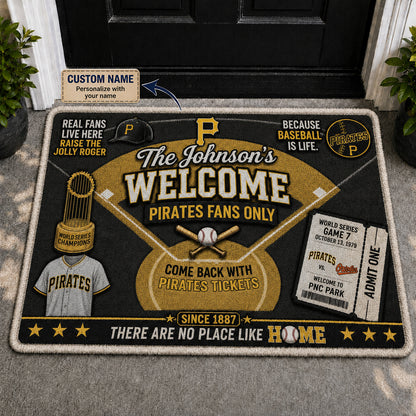 Alfombra personalizada de bienvenida premium de equipo de la MLB – Felpudo de béisbol personalizado