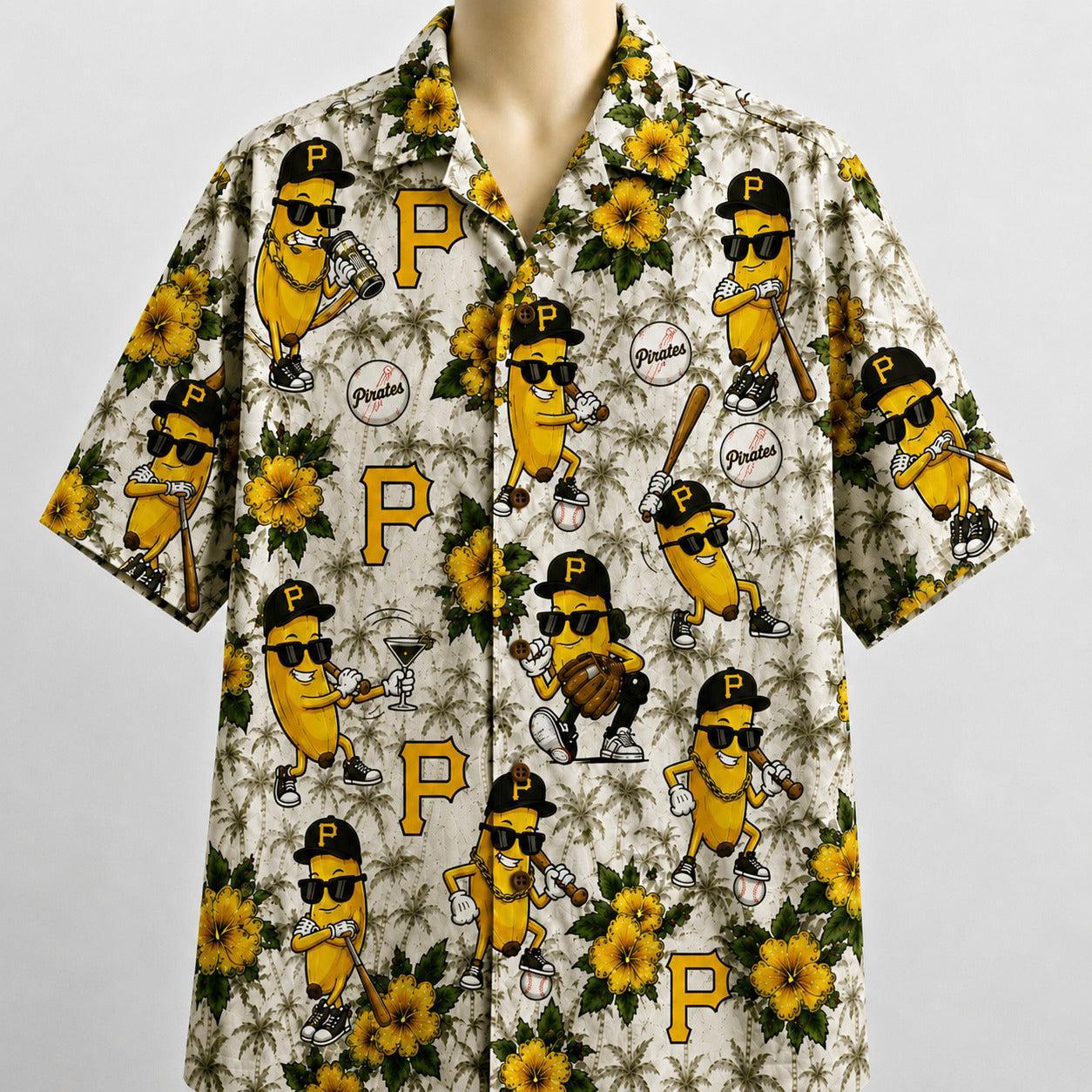 All Baseball Teams banana Hibiscus Flower Beach Vibe Aloha Premium Unisex Hawaiian Shirt For Men and Women
