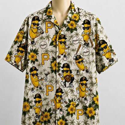 All Baseball Teams banana Hibiscus Flower Beach Vibe Aloha Premium Unisex Hawaiian Shirt For Men and Women