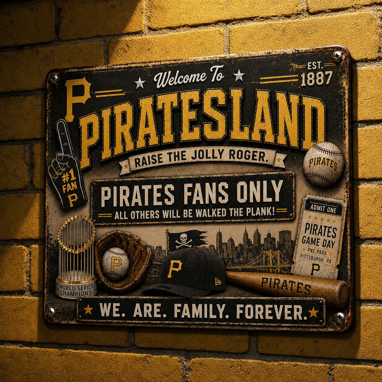 All Baseball Fans Teams Only Vintage Metal Sign - 5to9vibe