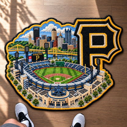 All Baseball Teams Logo Stadium Area Baseball Fan Custom Shape Rug Print Premium Welcome Mat Washable Black Border Personalized Baseball Custom Shape Rug
