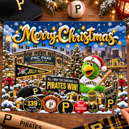 All Baseball Teams Baseball Stadium Personalized  Christmas Jigsaw Puzzle – Choose Your Team, 500 Pieces