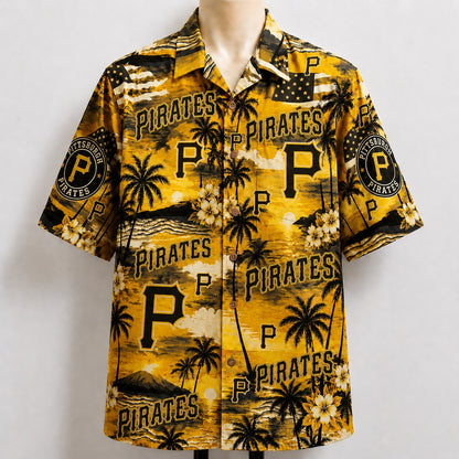All Baseball Teams Sunset Paradise Button-Up Unisex Hawaiian Shirt For Men and Women