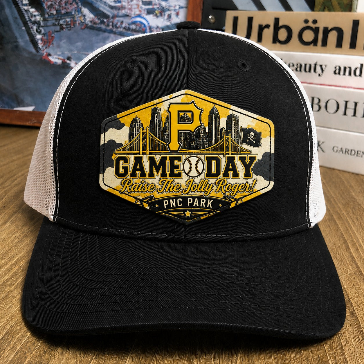 All Teams Baseball Game Day Leather Patch Premium Mesh Snap Back Cap | Trucker Cap