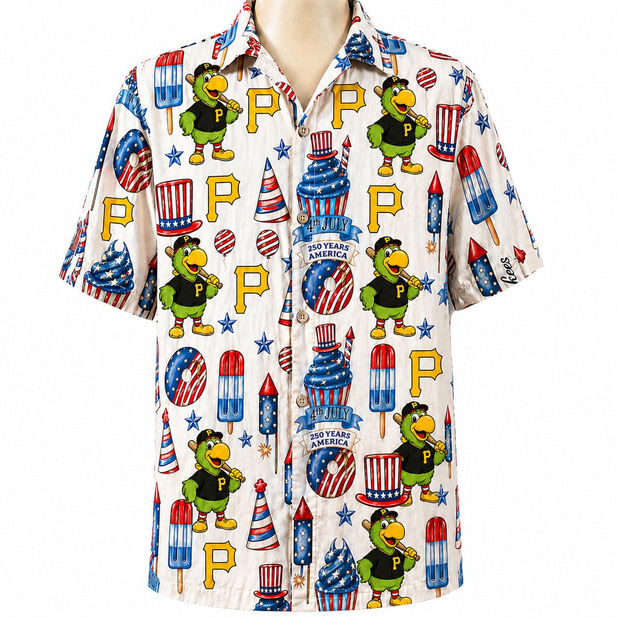 All Baseball Team 4th July 250 Years Anniversary America Premium Unisex Hawaiian Shirt For Men and Women