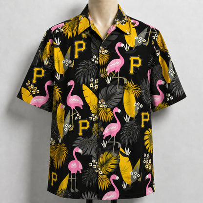 All Baseball Teams Flamingo Hawaiian Shirt | Tropical Baseball Button Up Unisex Hawaiian Shirt For Men and Women