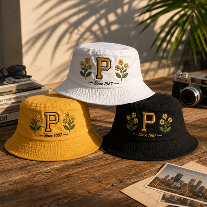 All Teams Embroidery Bucket Hat Baseball  Embroidery Bucket Hat With Logo and Flower Custom- 5to9vibe