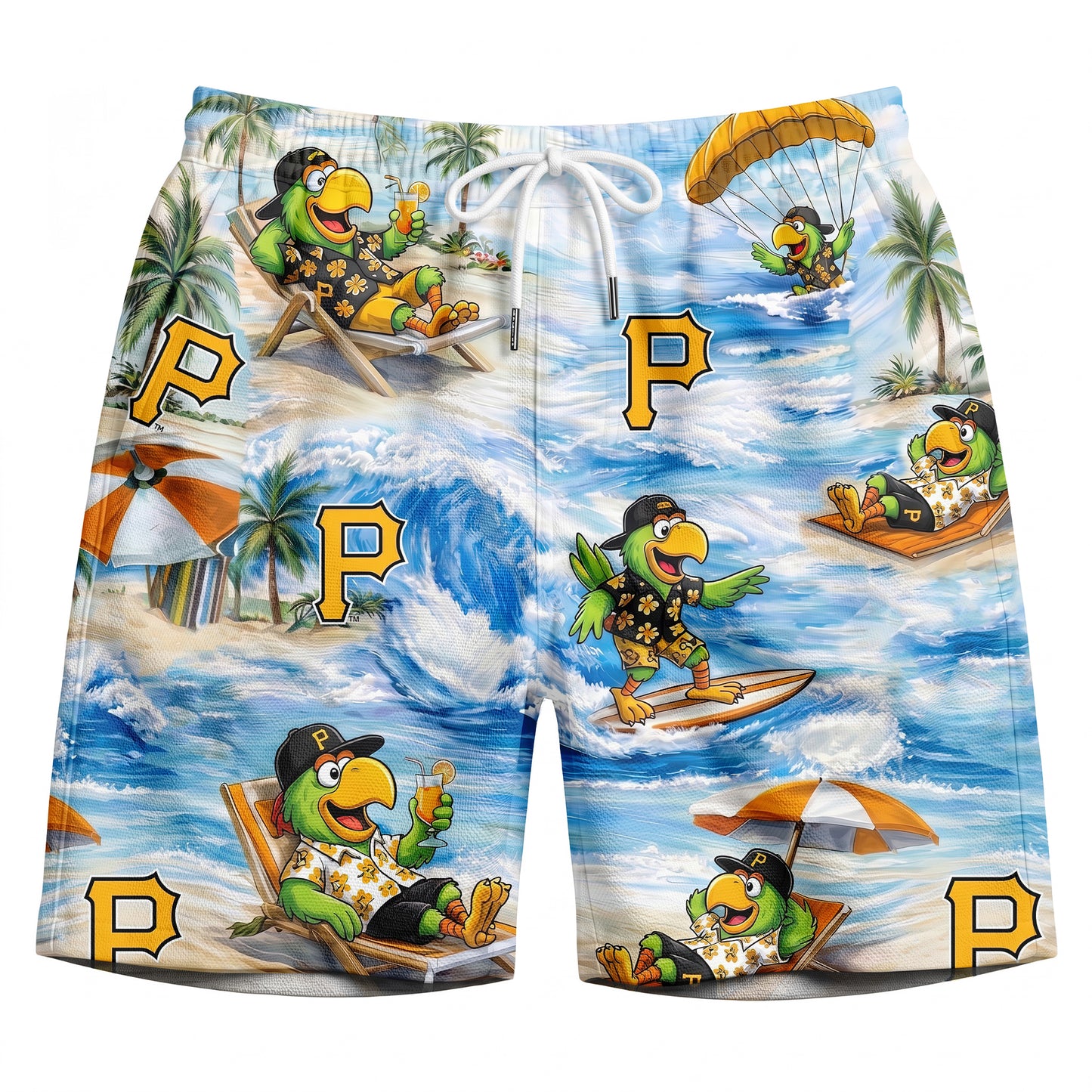 Camisa Hawaiana Unisex con Botones "LAD Baseball Mascot Beach Viber" para Hombre y Mujer