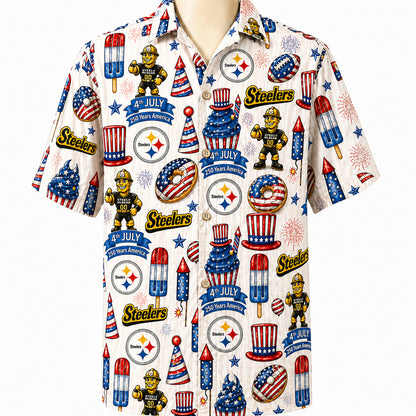 All Football Teams 4th July 250 Years Anniversary America Premium Unisex Hawaiian Shirt For Men and Women