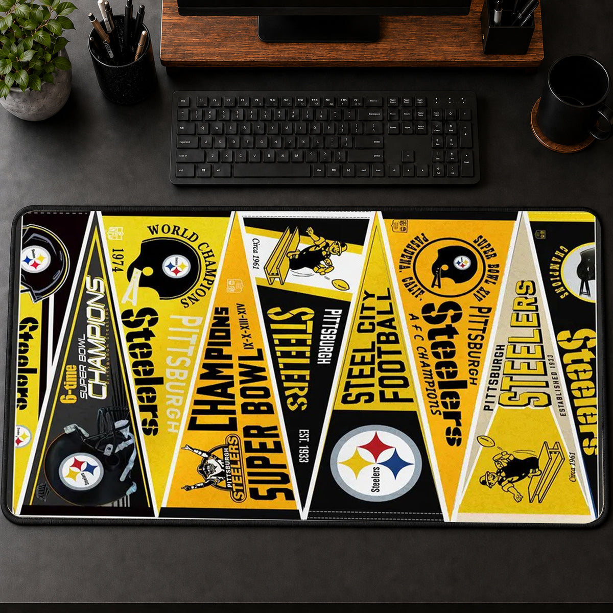 All Football Teams Vintage Anniversary For Fans Desk Mat Mouse Pad Trending - 5to9vibe