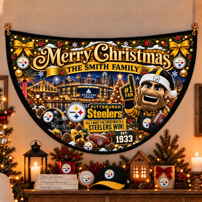 All Football Teams Personalized Christmas Night Bunting Flag - 5to9vibe