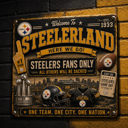 All Football Fans Teams Rustic Only Vintage Metal Sign - 5to9vibe