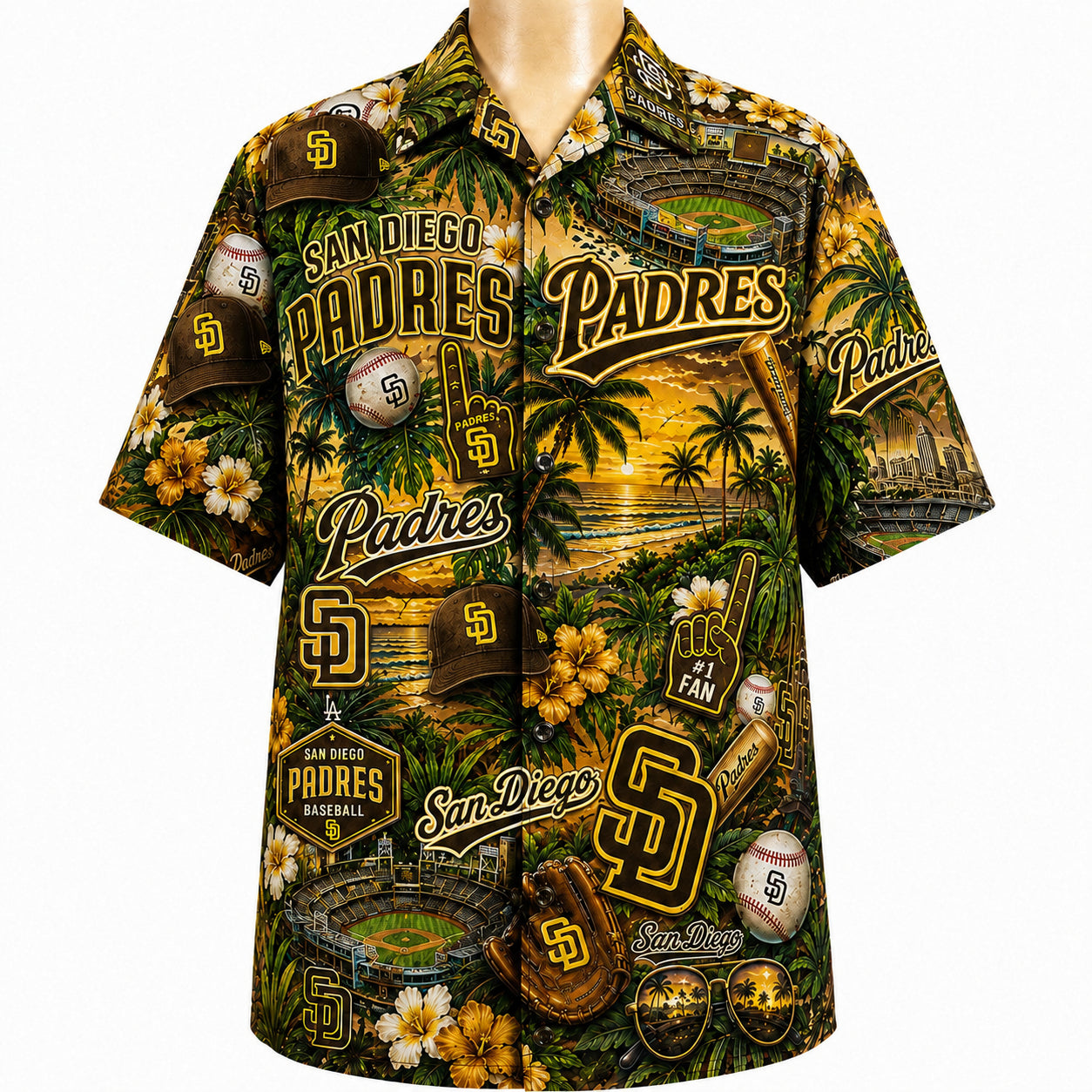 All Baseball Teams Tropical Sunset Paradise Pattern Vibe Summer Party Button-Up Unisex Hawaiian Shirt For Men and Women-Hawaiian Shirt-5TO9VIBE