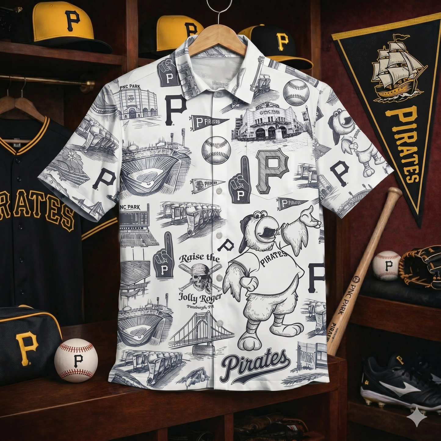 LAD Baseball Stadium SGA Blue Vibe Unisex Hawaiian Shirt