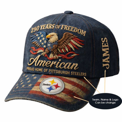250th Anniversary USA Hat Vintage Eagle 250 Year American Anniversary Patriotic Unisex Baseball Cap