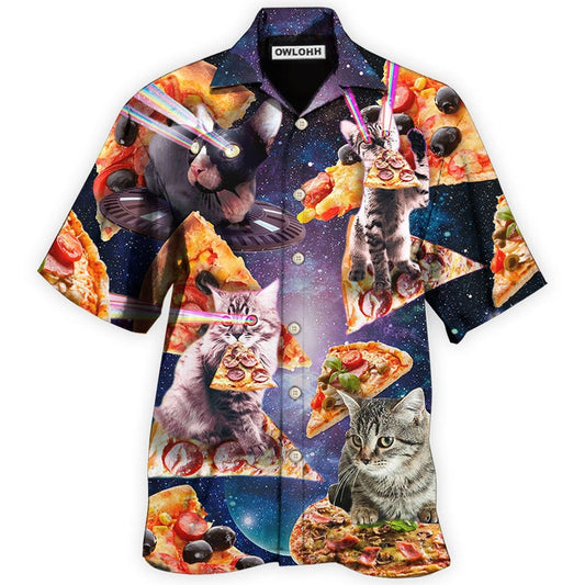 Hawaiian Shirt / Adults / S Cat Into The Galaxy Pizza Sky - Hawaiian Shirt 