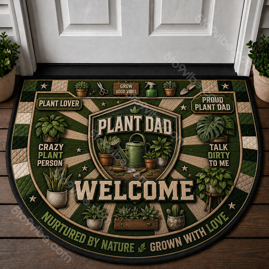 Plant Dad Welcome Mat - Proud Parent Of Many Plants Houseplant Doormat - 5to9vibe