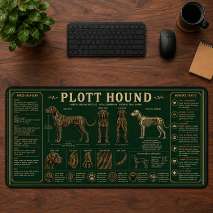 Plott Hound Desk Mat Mouse Pad | 5To9Vibe