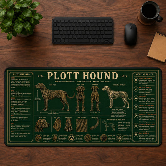 Plott Hound Desk Mat Mouse Pad | 5To9Vibe