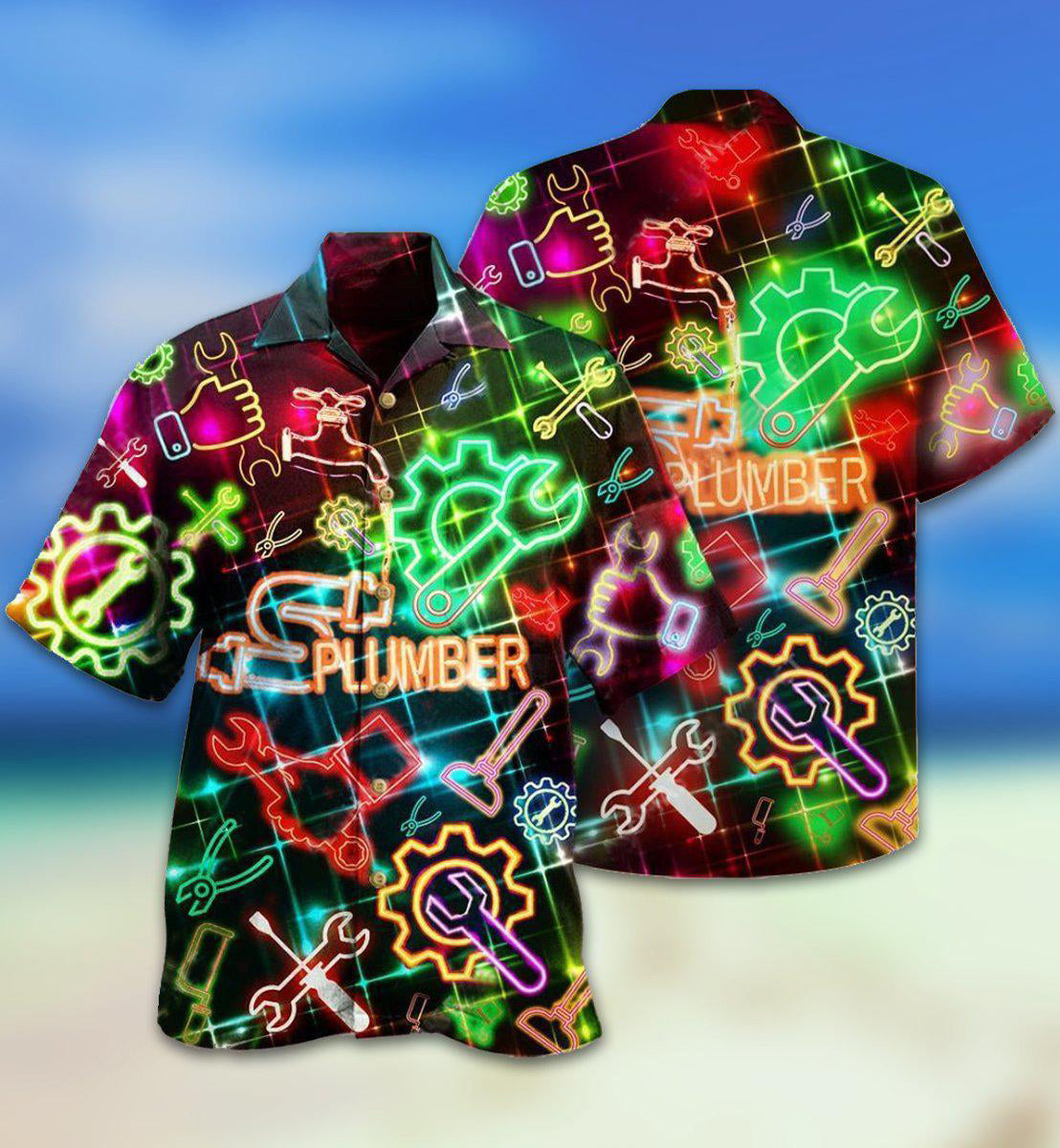 Plumber Amazing Neon - Hawaiian Shirt 