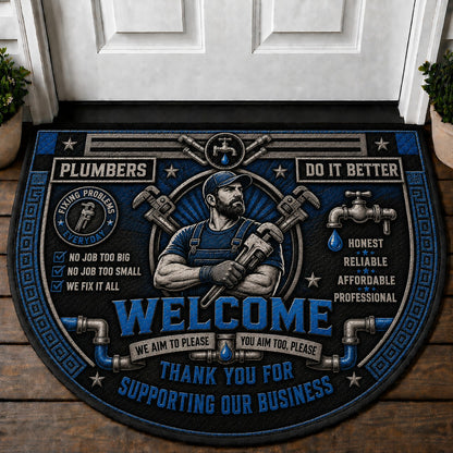 US Military Pride Quilted Print Premium Welcome Mat – Personalized Doormat