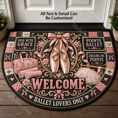 Pointe Ballet Personalized Half Round Mat | 5To9Vibe