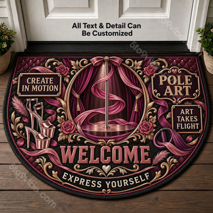 Pole Art Personalized Half Round Mat | 5To9Vibe