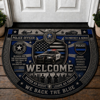 US Military Pride Quilted Print Premium Welcome Mat – Personalized Doormat