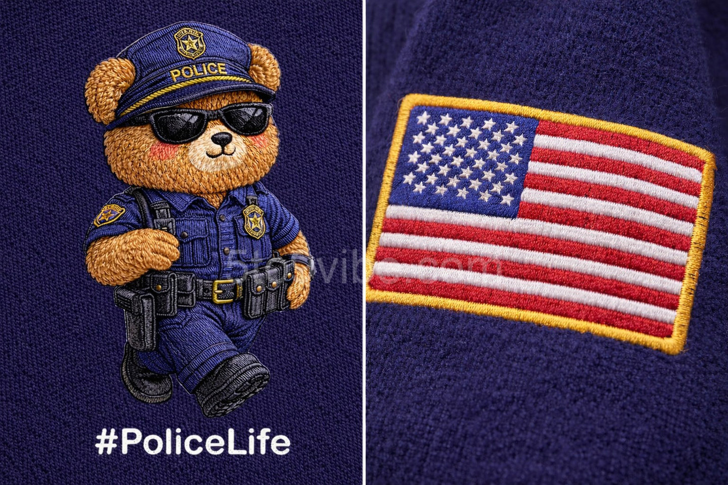 Firefighter Life Embroidered Quarter Zip Sweatshirt, Funny Firefighter Life Bear Pullover, Men's Casual Zip Up Jacket, Gift for Firefighter Life Lover Dad
