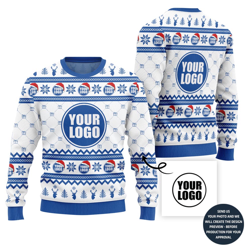 Polished Custom Logo Corporate Holiday Sweater