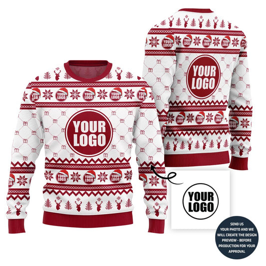 Polished Custom Logo Corporate Holiday Sweater